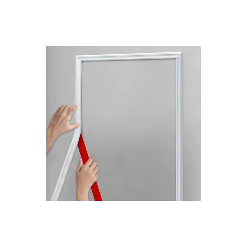 240"L x 0.9"W Peel and Stick Chair Rail Panel Molding,