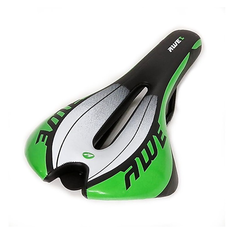 AWE® Chromo Rail Adult MTB Race Saddle Mens Green Black