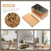 DOITOOL Household Tea Box Set of 2 Rectangular Tinplate Storage