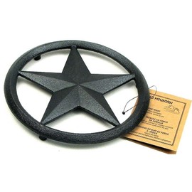 Vintage Cast Iron Star Trivet Kitchen Decor 7 1/2" Round 10198