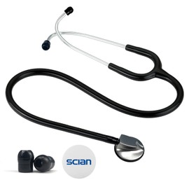 Scian SCIAN Stethoscope for Nurse - Deluxe Single Head Stethoscope for Medical and Clinical Use, Perfect Work for Nurse Doctor Pediatric Infant (Black)