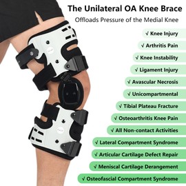 Orthomen OA Unloader Knee Brace - Support for Arthritis Pain, Osteoarthritis, Cartilage Defect Repair, Avascular Necrosis, Tibial Plateau Fracture（Medial/Inside -Left）