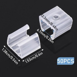 50pcs LE-D Strip Clips Rope Light Mounting Brackets Strip Light Clips Mounting Bracket Fixing Clips Neon LE-D Strip Light Clips Waterproof Neon Light Clips LE-D Strip Light Lighting Accessories