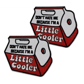 Tavashome Bundle 2pcs Don't Hate Me Because I'm a Little Cooler Patches, 3.1" x 2.7" Sized, Creative Humor Funny Meme Comical Gag Tactical Morale Hook & Loop Fastener Emboridered Patch