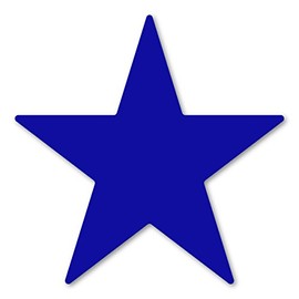 Dark Blue Star Magnet by Magnet America Is 4" x 4" Made for Vehicles and Refrigerators