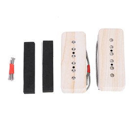 1 Set/2 Pcs Neck Bridge Soap Bar Pickup Alnico V Magnet for Guitar (Maple Color)