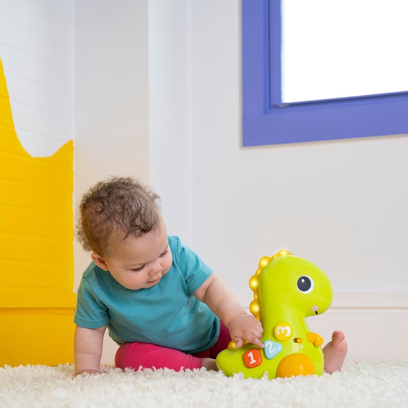 Bright Starts 12506 Go, Go Dino Toy with Music and