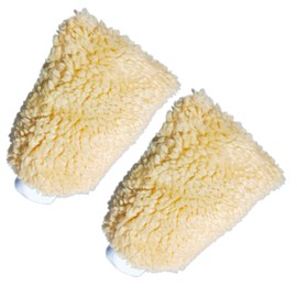 Quanzhou Chenchenchen E-Commerce Co.,Ltd Car Wash Mitt, House Cleaning Glove, Home Dusting Cloth Imitation Wool Gloves 2 pcs Yellow