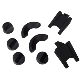 Acclaim Bowls Umpire Wedges Set of 6 and 2 Sides Solid Black Rubber