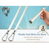 OooWow 46 inch (2 Pack) Pearl White Iron Curtain Pull