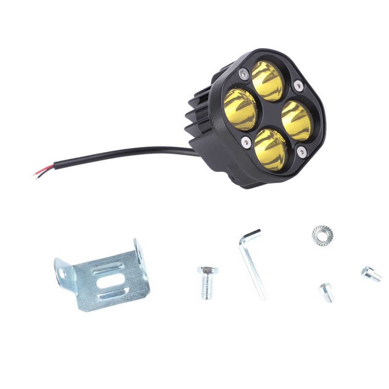 40W Motorcycle Headlight LED Spotlight Yellow Light Waterproof for Off