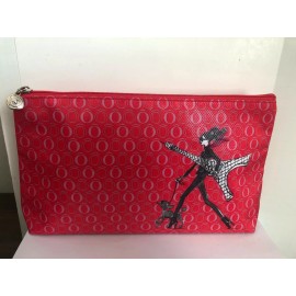 Lancôme LANCOME RED COSMETIC MAKEUP BAG WITH MODERN GIRL PATTERN