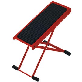 K&M 14670 Footstool in Red - 6 Positions Adjustable with Wide Support - Height from 11.9 to 26.4 cm - Steel