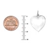 Ritastephens Sterling Silver Shiny Medium Puffed Heart Polished Charm Pendant
