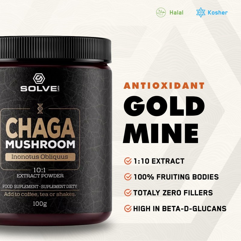 SOLVE Labs® ● Premium Siberian Chaga Extract Powder ● 10%