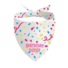 JXGZSO 1 Piece Birthday Dog Bandana Birthday Dood Party Dog Bandana (Birthday Dood White)