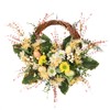 Artificial Wreath Yellow Wild Daisy Half Wreath Easter Decoration Wreath