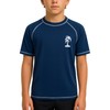 iXtreme Boys' Big Palm Tree Rash Guard, Size 7, Navy