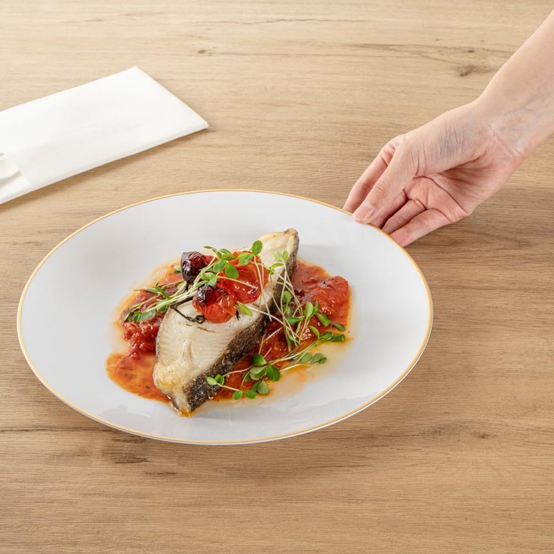 Restaurantware Moderna 10 Inch Premium Disposable Plates 40 Durable Plastic