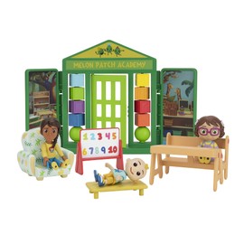 CoComelon School Time Deluxe Playtime Set - JJ, Bella, Ms. Appleberry The Teacher and 5 Accessories (Table, Cot, Armchair, Easel, Walls) - Toys for Kids, Toddlers, and Preschoolers