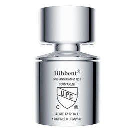 Hibbent NSF/ANSI/CAN 61 Certified Faucet Aerator, CUPC Certification 360° Swivel Kitchen Sink Aerator, Dual-function Sprayer Faucet Head, Faucet Replacement Part 55/64 Inch Female Thread - Chrome