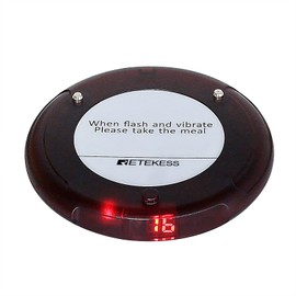Retekess TD163 Single Buzzer,Max 998 Beepers,31 Prompt Modes,Compatible Pager for Restaurant,Resorts,Church,Food Court