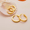 Poxtex Gold Hoop Earrings Set for Women, 14K Gold Plated