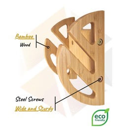 Enhanc3d Designs Skate Wall Mount in Bamboo Wood – Modern and Robust Design – Skate Wall Hanger – Longboard Wall Mount (1 Skate)