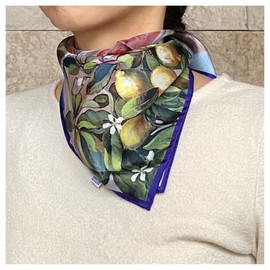 Massimo Ravinale Silk Scarf, Oval 53 Square, 100% Silk, Made in Italy, Como, Luxury, Massimo Ravinale Capri, capri