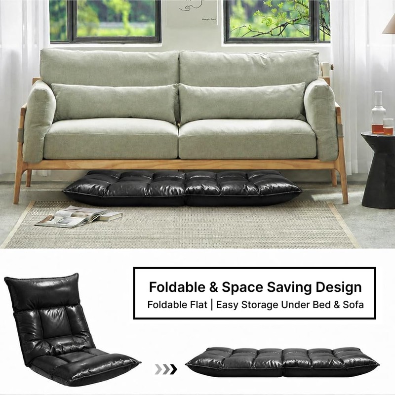 Floor Chair with Back Support, 42-Position Adjustable Gaming Chair for
