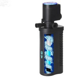 TARARIUM Small Aquarium Filter U-V for 10-45 Gallon Tank, 158GPH Fish Tank Filters for Betta Fish Tank Green Clean Machine, Internal Pump Filter for Turtle Tank Saltwater Freshwater Crystal Clear