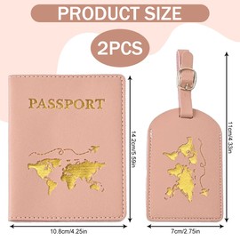 Passport Holder Luggage Tag Packages Passport Holder Travel Wallet for Business Travel Pink