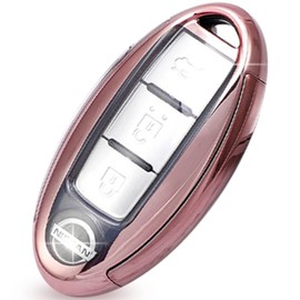 [anddat] Nissan NISSAN Smart Key Case Key Cover Key Holder Nissan NISSAN Note Serena Cube March Elgrand X-Trail, Pink