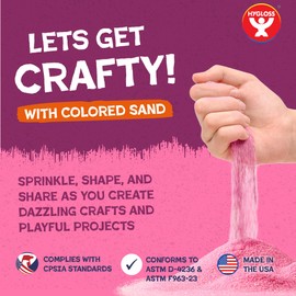 Hygloss Colored Sand for Crafts – 1 lb Bottle, Orange – Vibrant Colorful Fine Sensory Play Sand Art Kits for Kids – Classroom Activities for Children 3 4 5 6 7 8 9 10 11 12 – Safe for Ages 3+