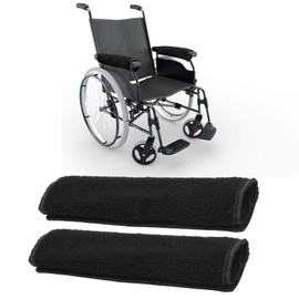 AHIER Wheelchair Armrest Pads, 2PCS Sheepskin Fleece Wheelchair Armrest Covers, Non Slip Arm Rest Cover Cushion pad for Wheelchairs