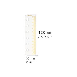 10pcs A7 Binder Dividers Ruler Gold Stamping 12cm Scale 6 Holes Gilding PP Bookmark Ruler for Loose Leaf 6 Rings Binder Notebook Accessories Planner Snap in Bookmark Divider Measuring Rulers Set