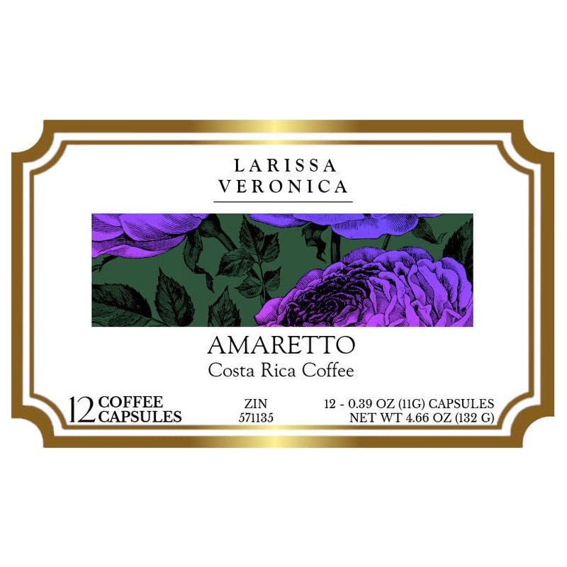 Amaretto Costa Rica Coffee (Single Serve K-Cup Pods) (Gourmet, Naturally