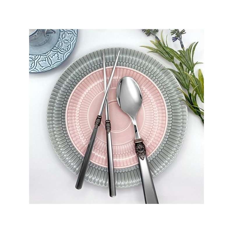 (EME) EME Napoleon Korean Spoon + Chopstick 2-Person Set /