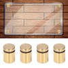 12Pcs Advertising Nail Stainless Steel Electroplated Brushed Gold Sign Holder