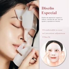 Bio Collagen Mask：Overnight Mask-Pore Eraser Mask| Mascarilla de ColáGeno | Pore Tightening| Hydrating|Mascarilla Bio Colágeno | Low Molecular Collagen Face | Reduce Los Poros Y Aumenta La Elasticidad para una hidratación durader 34g x4ea (Rosa)