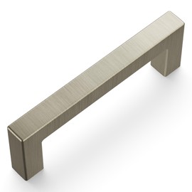 Hickory Hardware 1 Pack Solid Core Kitchen Cabinet Pulls, Luxury Cabinet Handles, Hardware for Doors & Dresser Drawers, 3 Inch Hole Center, Stainless Steel, Skylight Collection