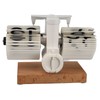 Flip Desk Clock Auto Mechanical Flip 12H AM PM Wood