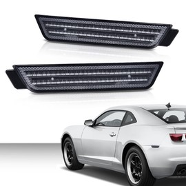 G-PLUS LED Side Marker Light Lamp Pair, Compatible with Chevy Camaro LS LT SS Z/28 ZL1 2010-2015, Smoke Lens, 92246245, 92246244, 92246253, 92246252