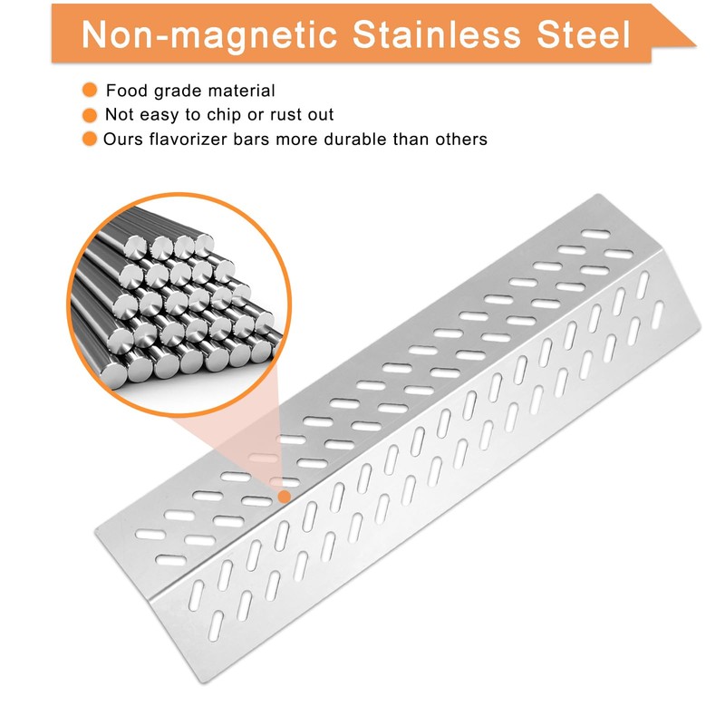Zemibi Stainless Steel Flame Tamers, 4 PC Grill Heat Plate