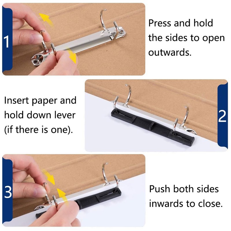 D Shape Ring Binder Mechanism, 2 Ring Metal Ring Binder