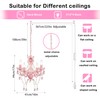 Plug in Chandeliers, 4-Light Pink Small Acrylic Crystal Hanging Ceiling