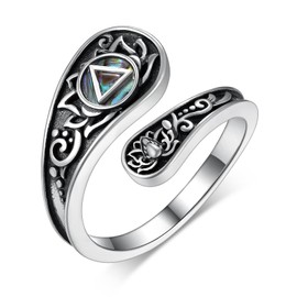 Daixiya Sobriety Gifts for Women 925 Sterling Silver Alcoholics Anonymous Spoon Ring Sobriety Jewelry Gifts for Women