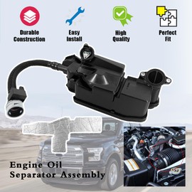 FC3Z6A785F Engine Oil Separator Assembly Fits for Ford F250 F350 F450 F550 Super Duty 2017-2019 6.7L V8, Oil Separator Replace FC3Z-6A785-F