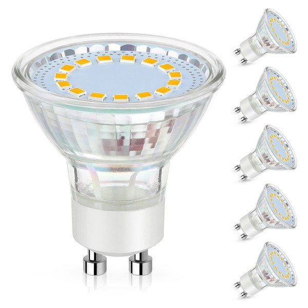 Maylaywood GU10 LED Light Bulb, 50 Watt Halogen Equivalent, Warm