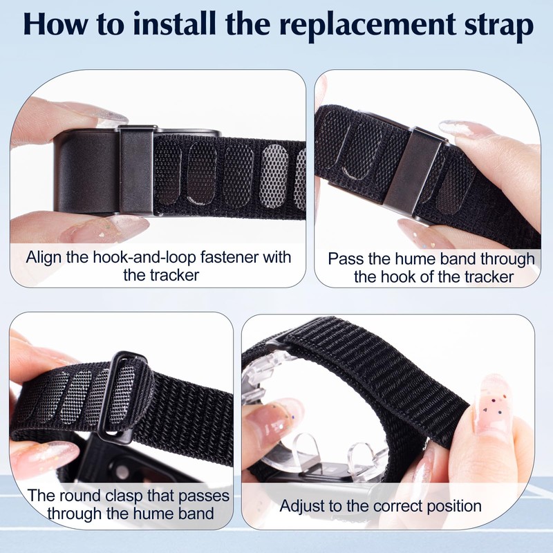 4 Pack Nylon Bands Compatible with Hume Band Replacement Strap